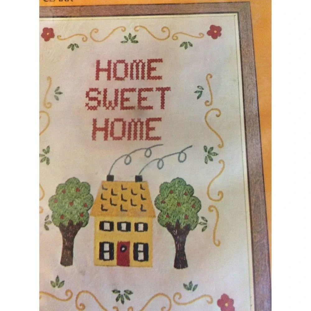 Sealed‎ Coats & Clark Crewel Creative Stitchery Kit #5816 Home Sweet Home
